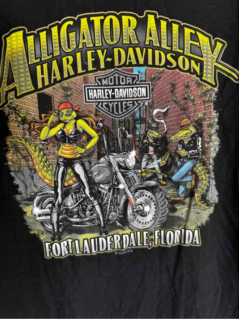 NWT Vintage Y2K Harley Davidson Mesh Panel Top XL Alligator Alley Motorcycle